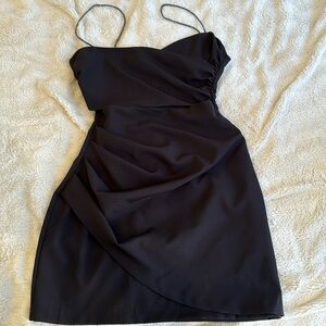 S black Zara cutout mini dress